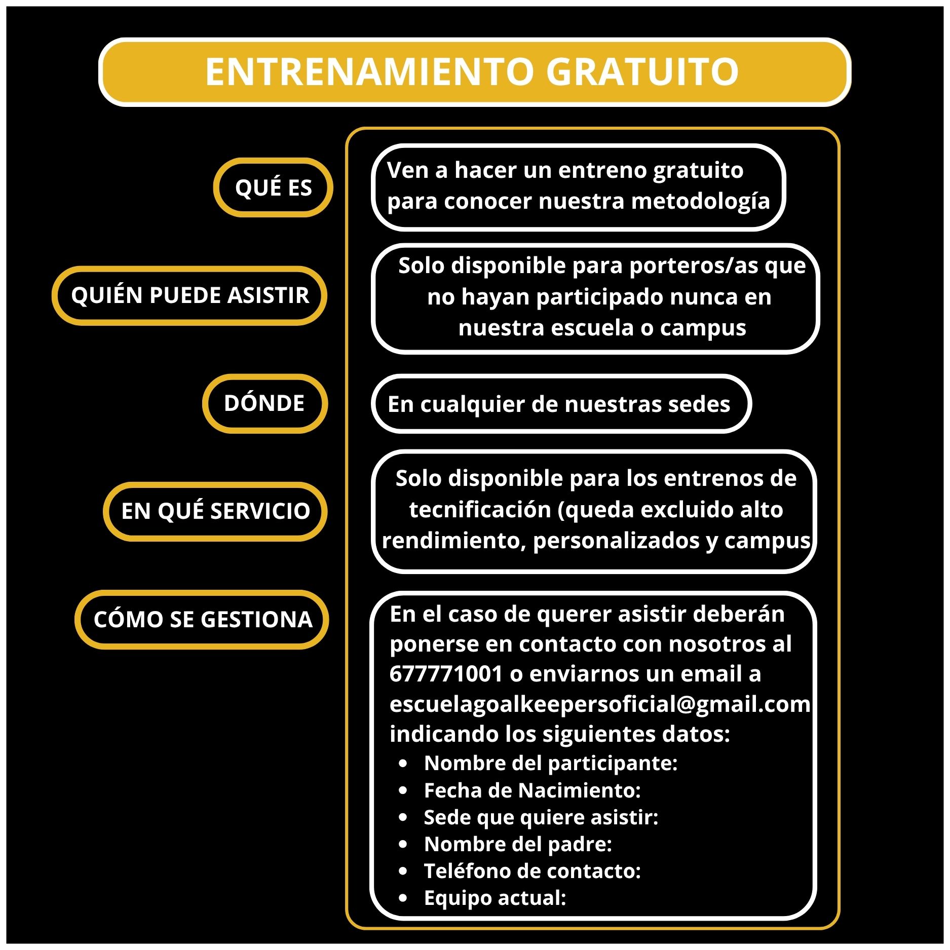 Entreno gratuito
