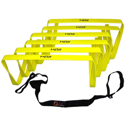 Kit de 6 vallas flexibles con cinta 23cm