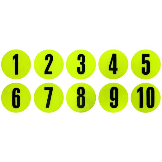 Conos Planos Numerados. Set 10 uds