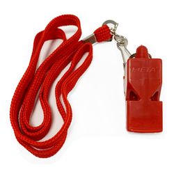 Silbato Clásico Con Cordón Negro