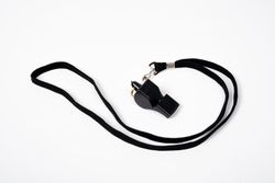 Silbato Clásico Con Cordón Negro